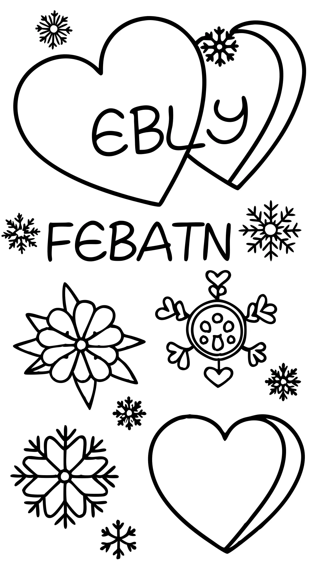 coloriage de février imprimable gratuit